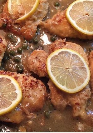 A picture of Chicken Piccata.