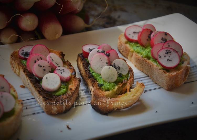 Recette: Toasts printaniers aux radis roses