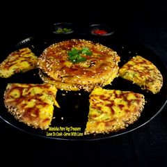 A picture of Lauki Handvo - Gujarati Handvo - Bottlegourd Pan Cake.