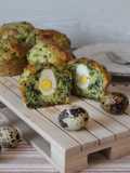 Savory Mini Spinach and Quail Egg Muffins