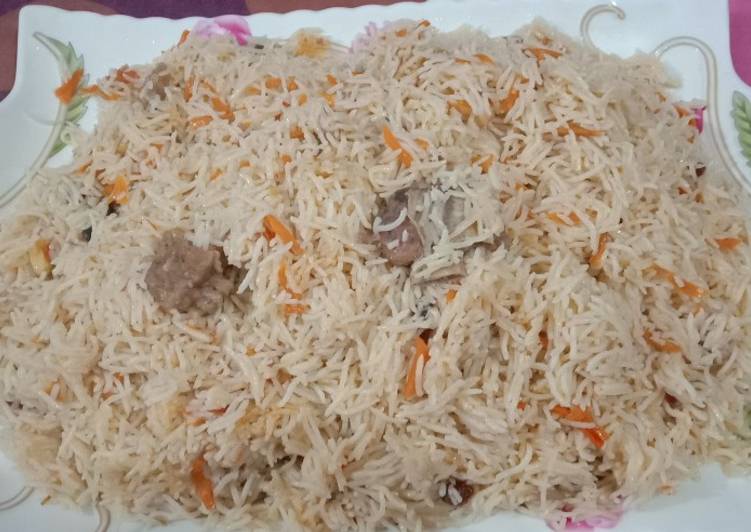 Beef afghani pulao(kabuli pulao)