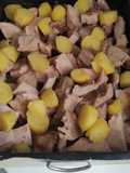 Secreto de cerdo con zumo de naranja