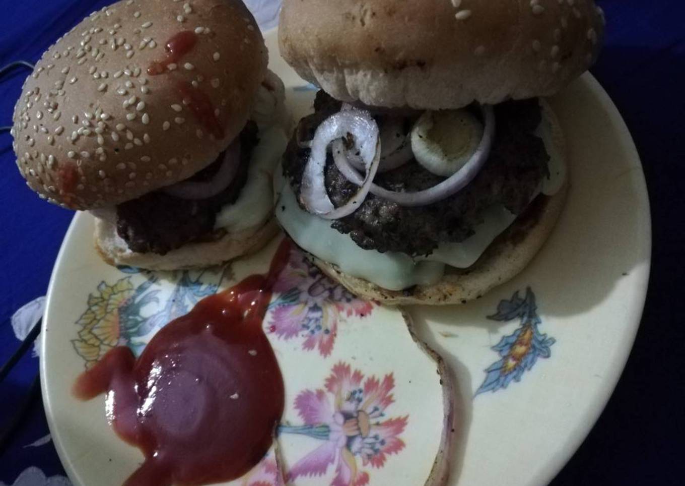 Chapli cheese kebab burger