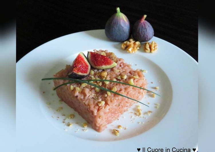 Recetta di Qualsiasi sera della settimana Risotto ai fichi con granella di noci