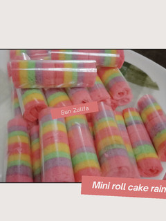 Foto resep Mini roll cake rainbow