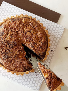 Foto resep Peanut Butter & Creamcheese Brownie Pie