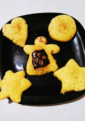 A picture of Besan cookies.