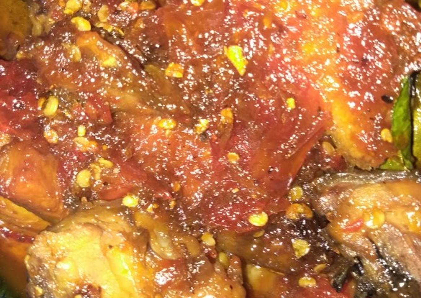 Balado ayam marinasi