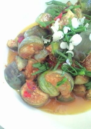Foto resep Terong Hijau Masak Rica Pedes Ringan