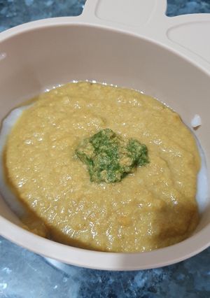 Foto resep MPASI 6+ Bubur Beras + Daging Sapi kuah Soto