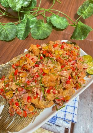 Foto resep Gurame Goreng Tepung Sambal Matah