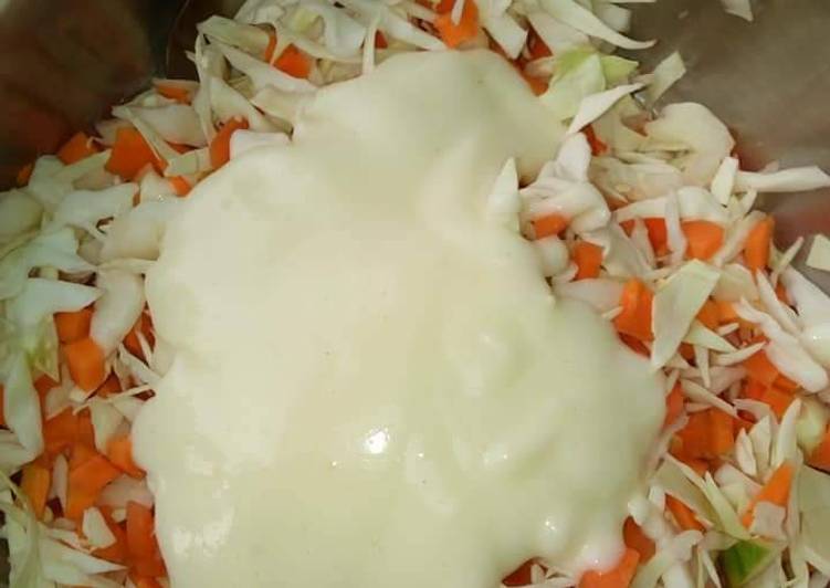 How to Prepare Super Quick Homemade Coleslaw with mayonise