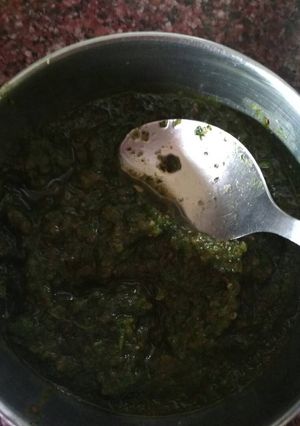 A picture of Coriander, mint chutney.