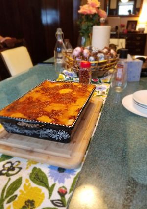 A picture of Chicken lasagna.