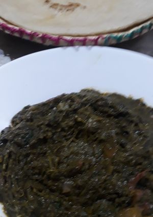 A picture of Sarsson ka saag.