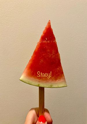 Φωτογραφία της συνταγής Watermelon Slice Popsicle! (Καρπούζι σε ξυλάκι)