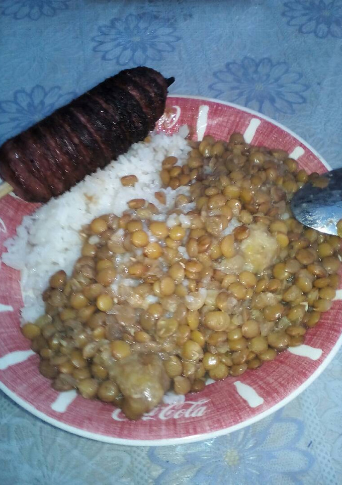 Una foto de Menestra de lentejas