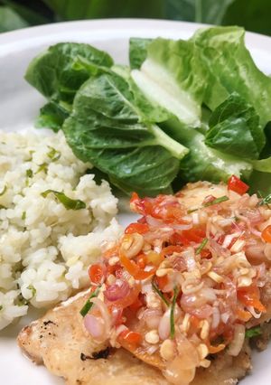 Foto resep Dory Sambal Matah dan Nasi Daun Jeruk