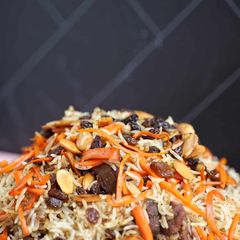 A picture of Kabuli Pulao (Afghanistan).