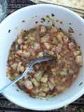 Ceviche de camarón con chile piquín
