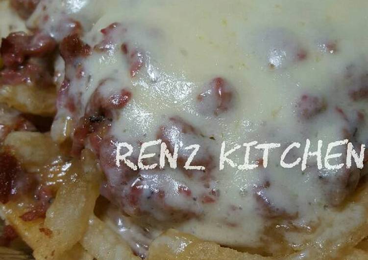 Langkah Mudah untuk Membuat French Fries with Mozzarella, Lezat