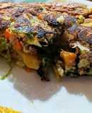 Tortilla de vegetales y atún