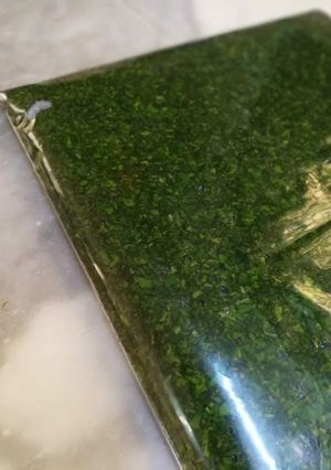 صورة لوصفة طريقه تفريز الملوخيه