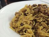 مقلوبة باذنجان بالجوز واللحمة