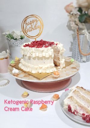 Foto resep Raspberry Cream Cake Ketogenic