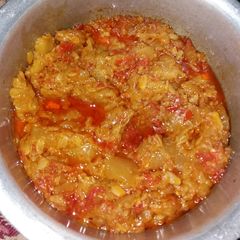 A picture of Lauki ka bharta.