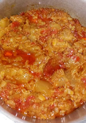 A picture of Lauki ka bharta.