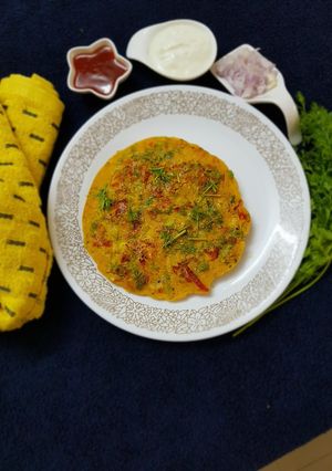 A picture of Besan Pitha.