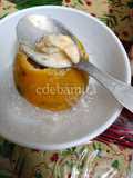 Orange Kulfi in orange shell