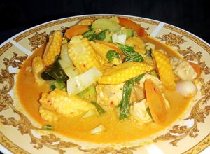Foto resep Lodeh Jagung Muda Pokcoy