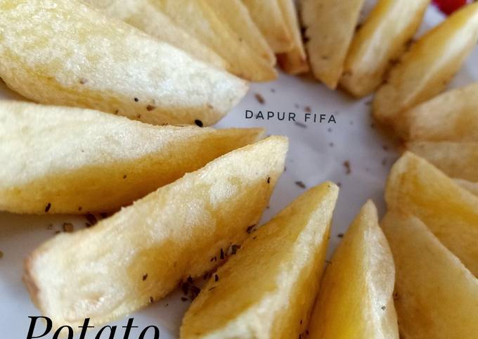Cara Gampang Menyiapkan Potato Wedges (resep simple) yang Enak Banget