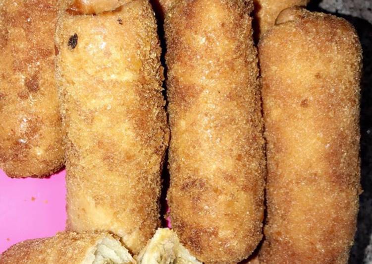 Fishroll With Bread Crumbs Recipe By Atuu S Cuisine Cookpad