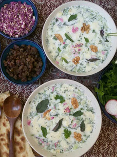 عکسی از دستور آب دوغ خیار دلبر