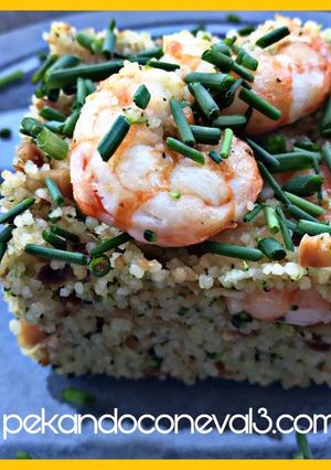 Foto principal de Cuscús de brócoli y gambas