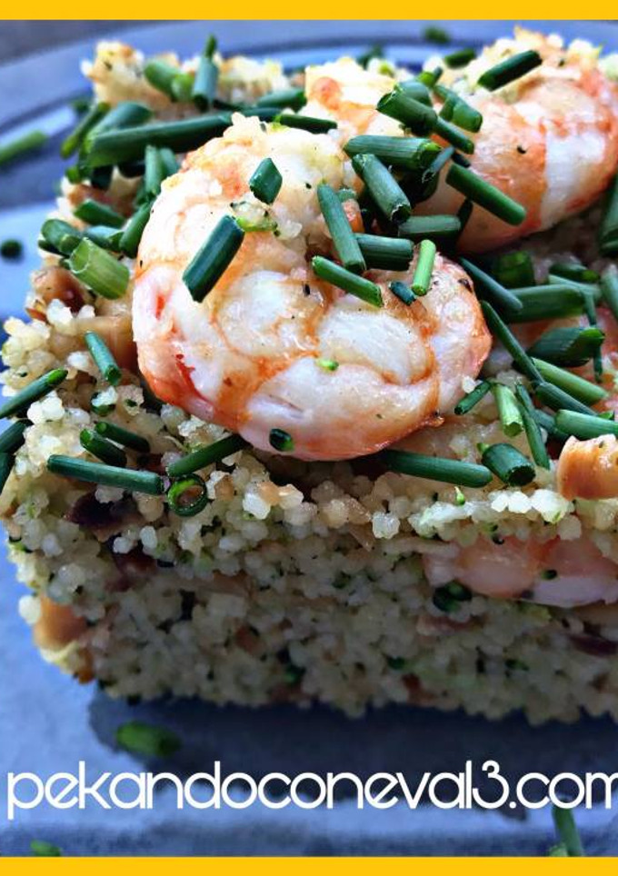Una foto de Cuscús de brócoli y gambas