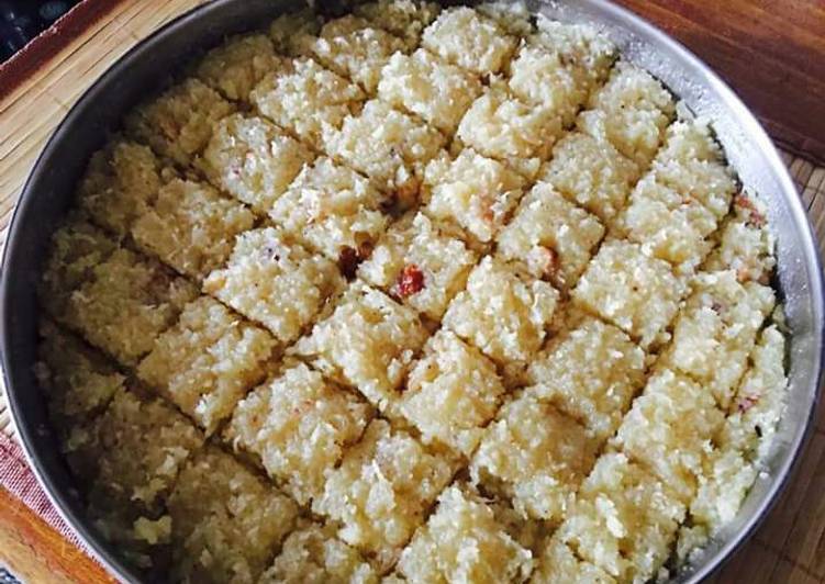 Easiest Way to Make Super Quick Homemade Freshly made Coconut Burfi