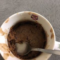 A picture of 1 minute Microwave Chocolate mug cake.