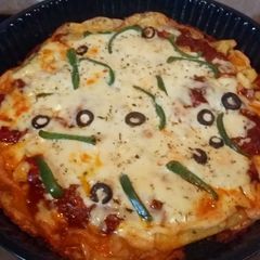 A picture of Fries pizza withooutoven.