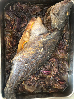 Una foto de Corvina al horno