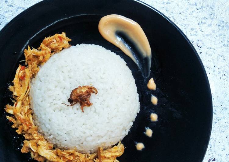 @IDE Resep Nasi Ayam Suwir Pedas masakan harian