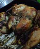 Pollo entero en la freidora de aire