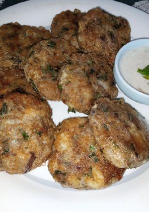 A picture of Haleem Kabab/Haleem Cutlets.