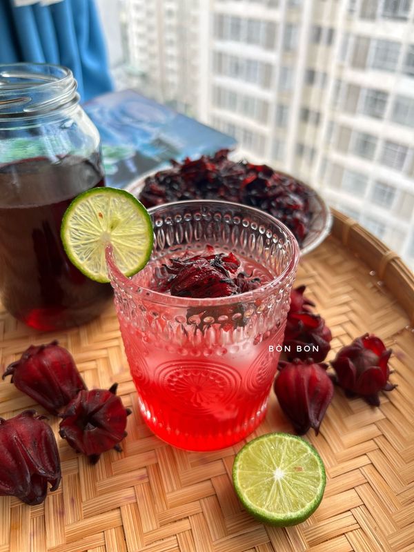 Si rô Hoa Atiso đỏ (hoa bụt dấm, hibiscus)