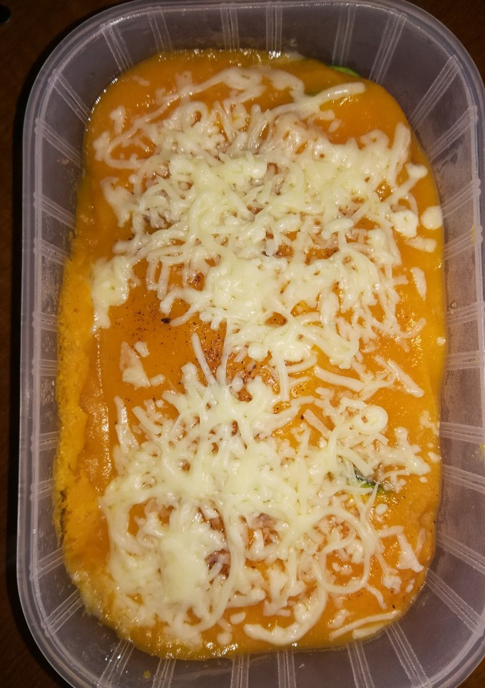 Una foto de Moussaka de calabacín y calabaza