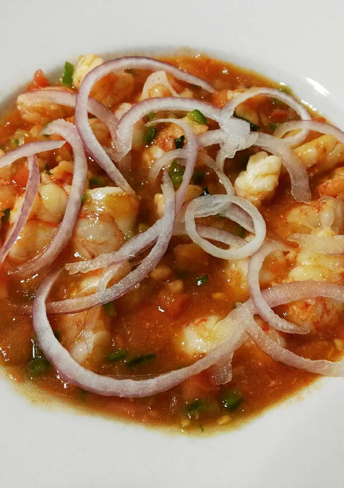 Una foto de Ceviche de camarones