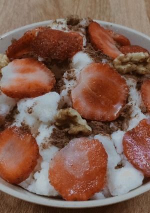 Hình của món Bingsu dâu tây.